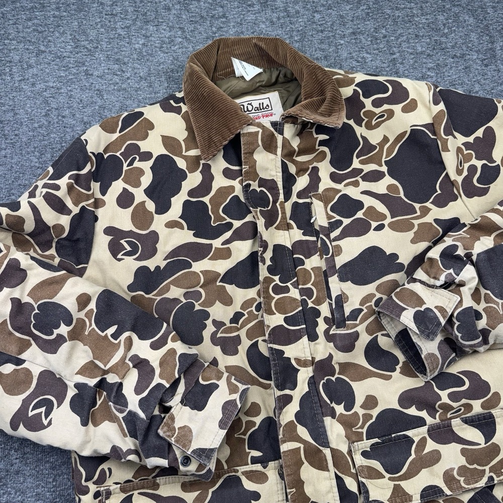 Walls Blizzard Pruf Duck Camo Hunting Jacket Men's M Chore USA Vtg *READ*